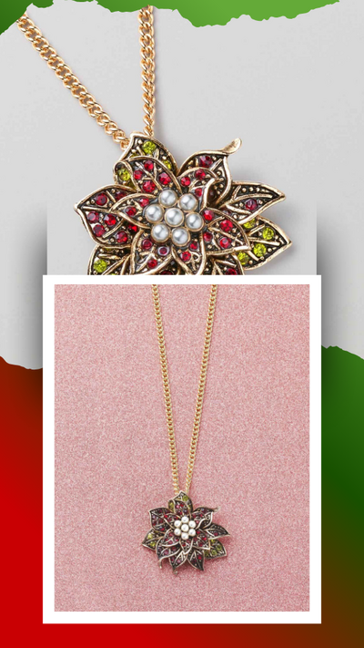 Timeless Poinsettia Necklace - FINAL SALE