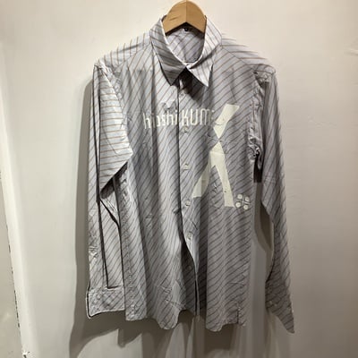 Yuji yamada hiroshi kume diagonal stripe shirt