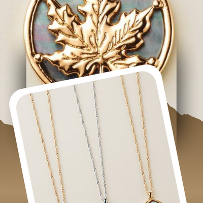Pearlescent season leaf necklace - final sale - Thumbnail 1