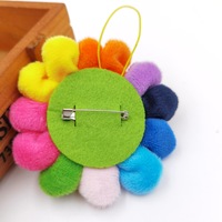 Sunflower Plush Pendant β Cute Grab Machine Flower Keychain Accessory | Soft Short Plush Bag Charm Toy (9cm) - Thumbnail 2