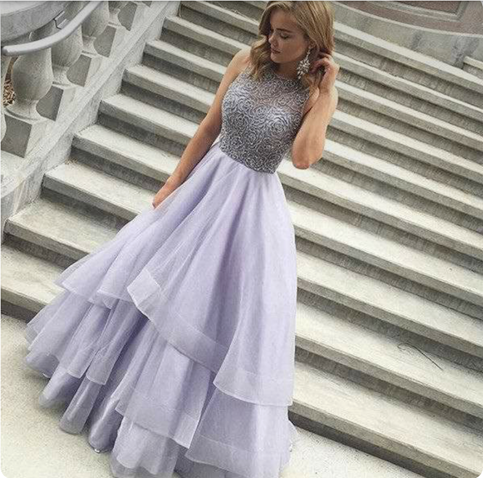 light purple formal dress
