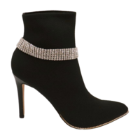 Women Silver Metal Boot Chain Bracelet Rhinestones Band Shoe Charm Anklet Western Fashion Jewelry  - Thumbnail 6