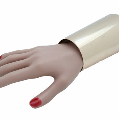 Women gold color long metal wide cuff bracelet fashion jewelry wonder