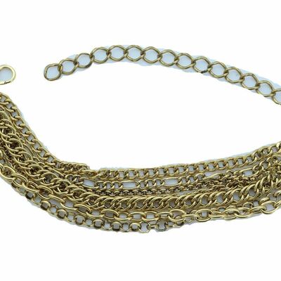 Women fancy boot bracelet antique gold metal chain anklet dressy shoe charm