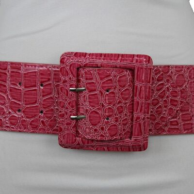 Women pink wide elastic waistband fashion belt hip high waist size m l xl