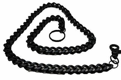 Men Black Metal Wallet Chain Jeans Chunky Links Long Keychain Attractive Jewelry