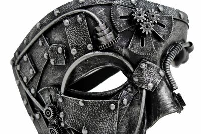Men Women Black Halloween Costume Half Face Mask Steampunk Rave Mardi Gras Party