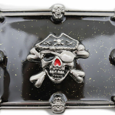 Men women buckle silver skulls skeletons black pirate death gothic bones square 