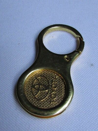 Men Women Gold / Silver Key Chain Round Metal Ring Toyota Memorabilia Gift