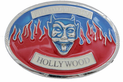 Men Women Silver Metal Belt Buckle Hollywood Fireball Ministry Rock & Roll Band 