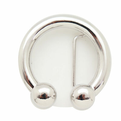 Men women silver metal belt buckle western fashion bull nose ring septum biker