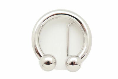 Men Women Silver Metal Belt Buckle Western Fashion Bull Nose Ring Septum Biker