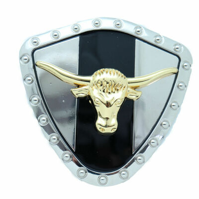 Men women silver metal western belt buckle texas lone horn cow bling gold bull