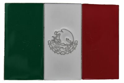 Men Women Silver Metal Western Fashion Belt Buckle Mexico Flag Mexican Eagle