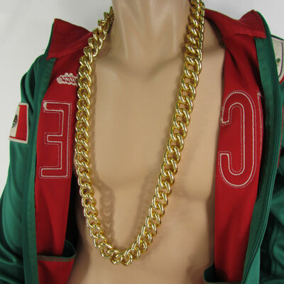 New chunky metal thick chains 35" long fashion necklace silver / gold hip hop