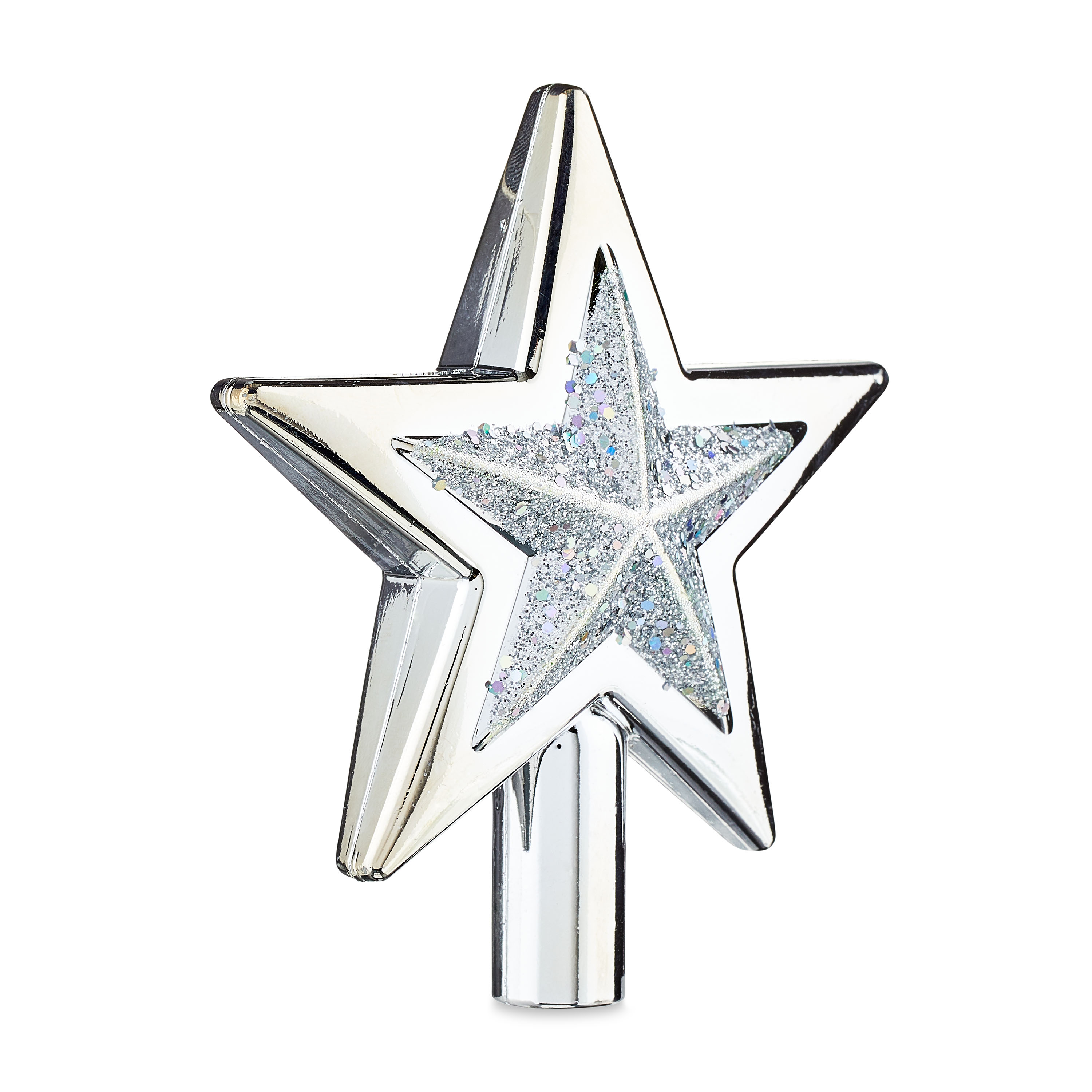 Christmas Tree Topper, Silver Star, 5", by Holiday Time on Storenvy
