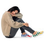 Womens Striped 90s Colorblock lace-up canvas shoes-1