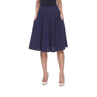 White Mark Women's High Waist Skater Skirt - Thumbnail 3