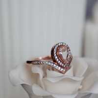 Natural Morganite Ring 925 Sterling Silver Ring for Women for Girl Gift for Anniversary for Birthday US size 6 1/4 - Thumbnail 4