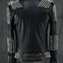 HANDMADE Men Black Punk Silver Long Spiked Studded Leather Jacket-1