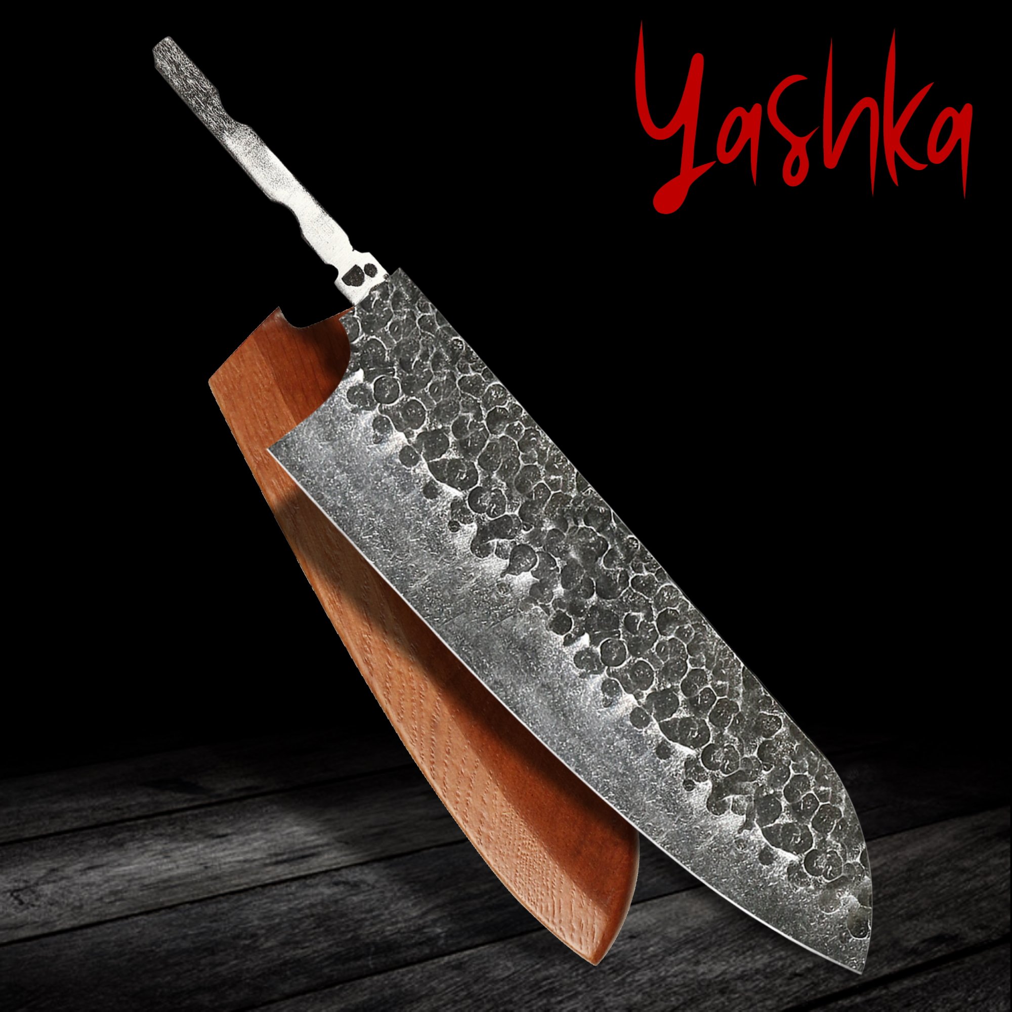 Handmade Santoku Knife Blank Blade Wooden Scabbard Custom Knife Making