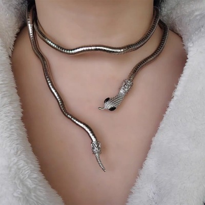 Unique snake necklace for men women