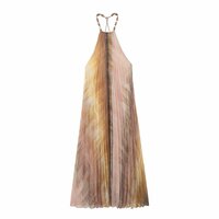 Personalized tie-dye halterneck pleated dress - Thumbnail 2