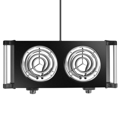 2000w electric dual burner portable coil heating hot plate stove countertop rv hotplate with 5 temperature adjustments portable handles-black-double