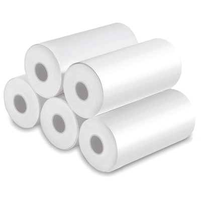 5 rolls regular printer paper plate mini thermal printing paper white mini printer photo paper fit for wireless thermal mini printer 57x25mm