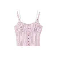 Vintage Striped Fake Two-Piece Camisole - Thumbnail 1