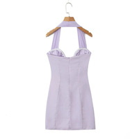 Sexy waist halter neck suspender dress - Thumbnail 1