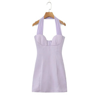 Sexy waist halter neck suspender dress - Thumbnail 2