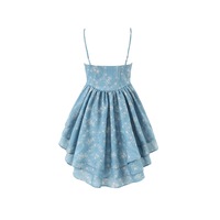 V-neck lace trim dress - Thumbnail 1