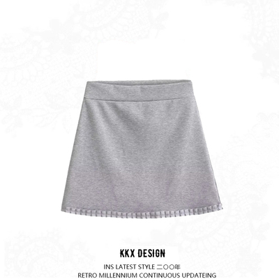 Retro high waist hot girl lace anti-exposure skirt