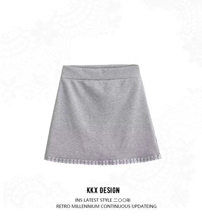 Retro high waist hot girl lace anti-exposure skirt