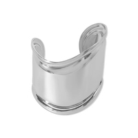  Women Vintage Punk Big Cuff Smooth Bracelets Exaggerated Geometric Irregular Wave Open Wide Bangles Jewelry Accessories - Thumbnail 1