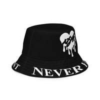 Nyvi Love Black and White Bucket Hat - Thumbnail 7