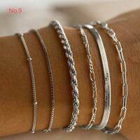 Fashion Stackable Link Bracelet Pack Stack Gifts for Women - Thumbnail 1