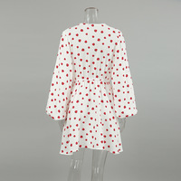 Crepe cotton strawberry print dress - Thumbnail 1