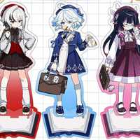 Genshin Impact - Early Spring Entrance Ceremony - Standees & Photocard - Set of 3 - Featuring: Furina, Arlecchino, Columbina! - Thumbnail 1