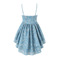 Blue tie-dye princess tutu skirt waist ballet style lace skirt - Thumbnail 1