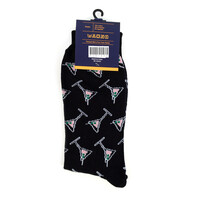 Martini Glass Socks Men's Wild Party New Year Novelty Socks Black Sock Crazy Celebration Socks Mans Martini Socks Bachelor Party Socks - Thumbnail 4