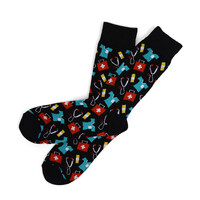 Doctors Nurse Hospital Team Socks Men Novelty Socks Personalized Socks Doctor Gifts Cool Socks Gift Cool Nurse Gift - Thumbnail 2