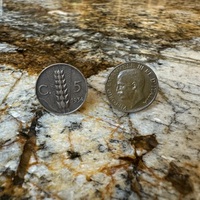Cufflinks For Men Rare Italy Coin Cuff Links Authentic 5 Centesimi Marcos 1920-1934 Villa Italy Italia Rome Italian Coin Naples Venice Rome - Thumbnail 3