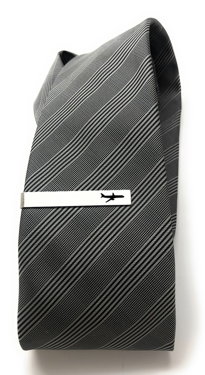 Silver Jumbo Jet Tie Bar Pilot Tie Clip Airlines Plane Flying Pilot Boyfriend Dad Gifts Very Cool