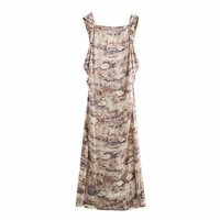 Vintage Animal Print Sleeveless Dress - Thumbnail 2