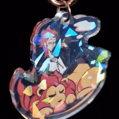 K project keychains - double-sided holographic