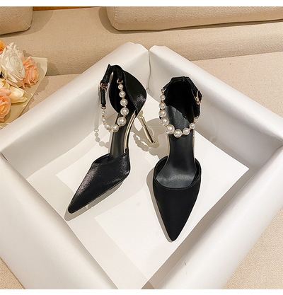 Women's Large size satin high heels  2 Colors
