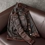  Mens Jacket Brown Real Leather Jacket Brown Leather Jacket 2024-4