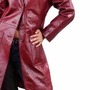 Vintage Leather Trench Coat Leather Coat Women-1
